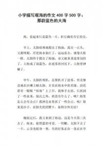 ​大海作文300字_大海作文800字