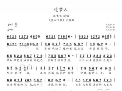​追梦人凤飞飞原唱(追梦人凤飞飞歌词)