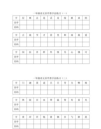 音序查字法口诀背诵
