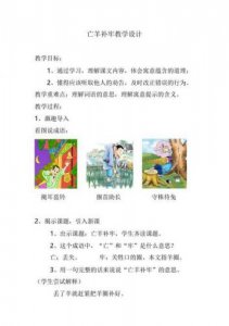 ​亡羊补牢教学设计一等奖(亡羊补牢教学设计思路)