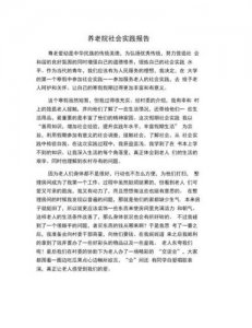 ​养老院实践报告3000字大学生_养老院实践报告2000字大学篇