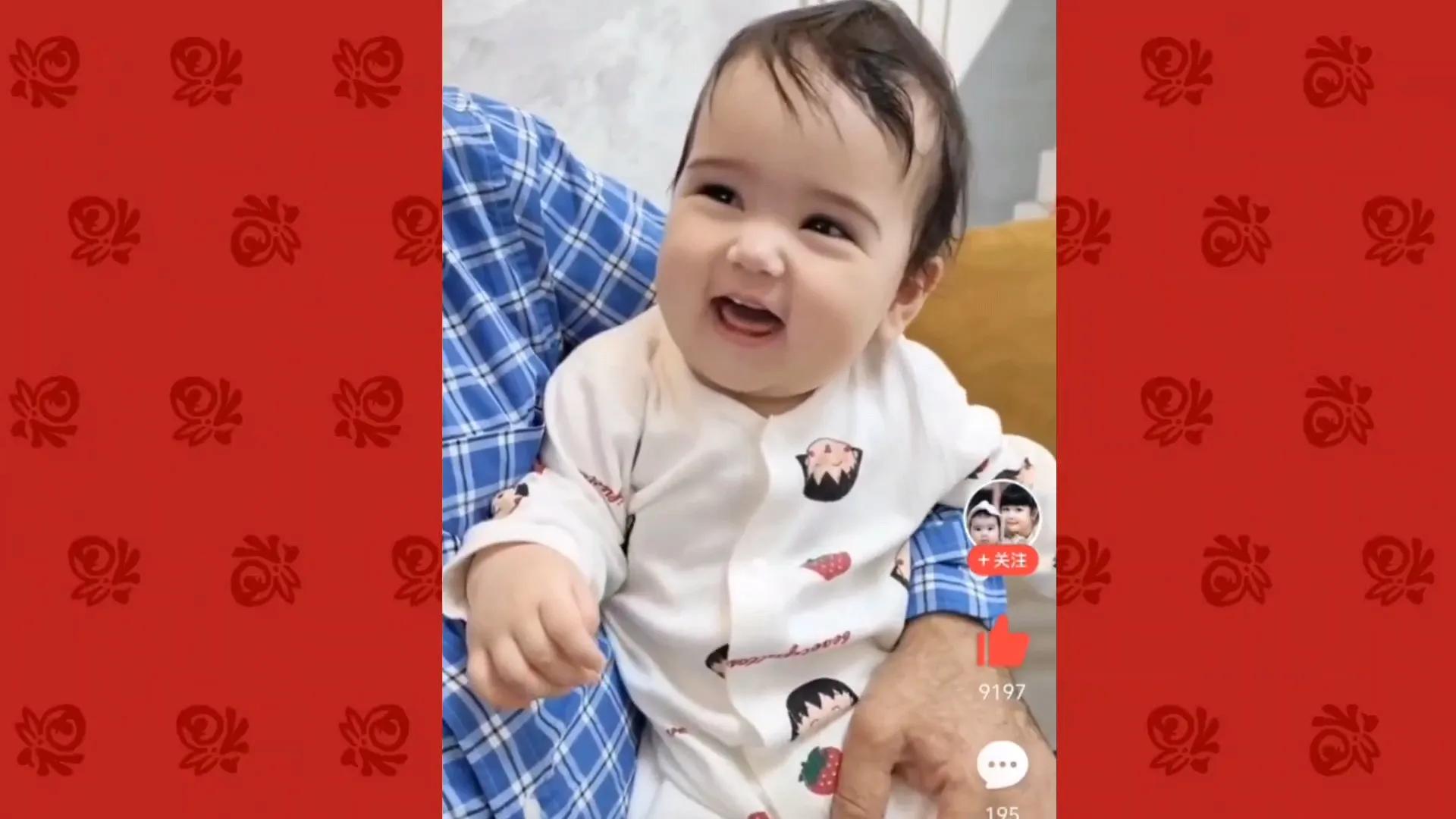 小妮娜太可爱，笑吧还会摇头晃脑撒娇！米娜看不惯，连环质问爷爷