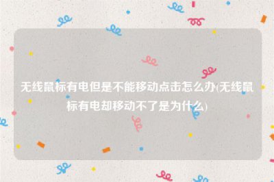 ​无线鼠标有电但是不能移动点击怎么办(无线鼠标有电却移动不了是为什么)