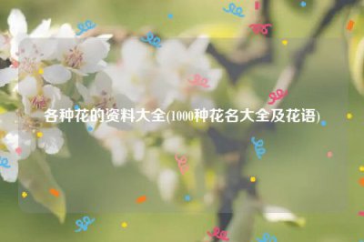 ​各种花的资料大全(1000种花名大全及花语)
