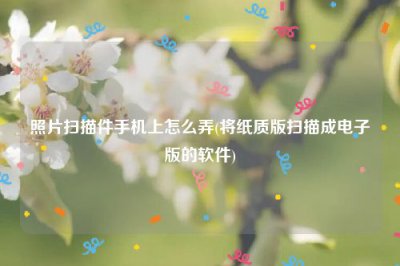 ​照片扫描件手机上怎么弄(将纸质版扫描成电子版的软件)