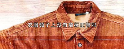 ​衣服领子上没有商标正常吗图片 衣服领子上没有商标正常吗