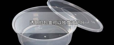 ​透明保鲜盒可以放微波炉吗 打包盒可以直接放微波炉吗