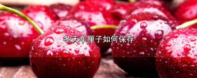 ​冬天车厘子如何保存长久 冬天车厘子如何保存时间长