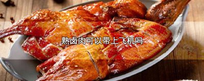​卤肉可以带上飞机吗国内 卤肉可以带上飞机吗现在