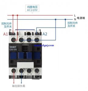 ​交流接触器接线图(三相交流接触器接线图)