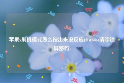 ​苹果x刷机模式怎么按出来没反应(fastboot清除锁屏密码)