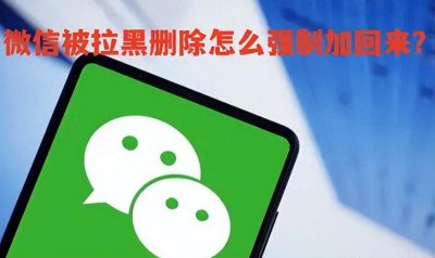 ​微信被拉黑删除怎么强制加回来？