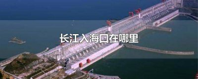 ​长江入海口在哪里地图 长江的发源地和终点在哪里