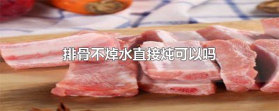 ​炖排骨不焯水可以吃吗视频 炖排骨不焯水可以吃吗有毒吗