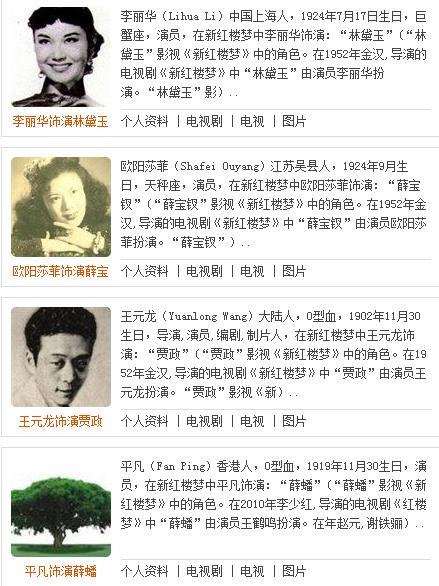 新版红楼梦的演员名单 新红楼梦演员表大全