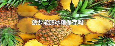 ​菠萝可以放冰箱保存吗? 菠萝可以放冰箱储存吗