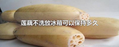 ​生莲藕放冰箱可以保存几天 莲藕要放冰箱保鲜吗?