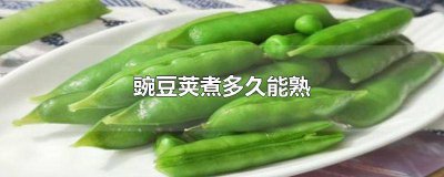 ​豌豆荚煮多久能熟透啊 豌豆荚煮多久什么时候熟透