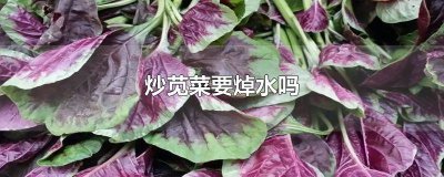 ​苋菜用炒水吗 苋菜炒水多久
