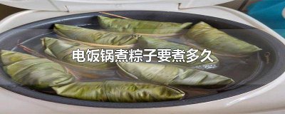 ​粽子放电饭锅煮多久 电饭锅煮粽子要煮多长时间