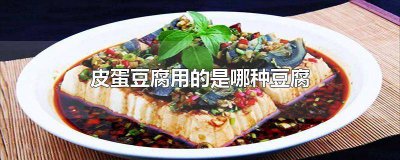 ​皮蛋豆腐用的什么豆腐? 皮蛋豆腐用哪个豆腐