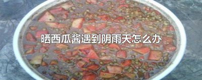 ​晒西瓜酱的时候没太阳怎么办 西瓜酱淋雨了怎么办