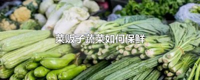 ​菜贩子蔬菜如何保鲜 菜贩子蔬菜如何保鲜 绿色