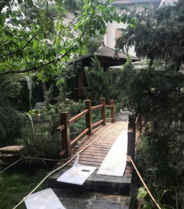 李湘晒出自己的豪宅，家里有人工湖和小桥，日常生活更像是皇太后