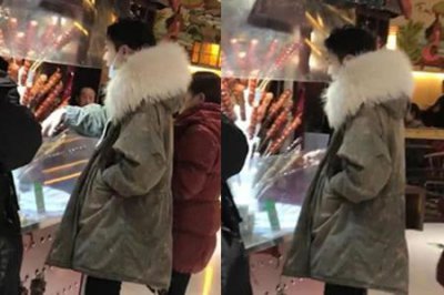 ​张艺兴小摊被偶遇 路人太幸运了