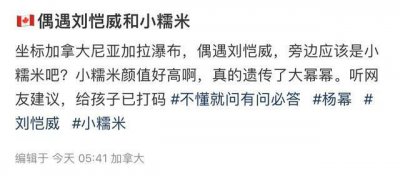 ​刘恺威携女儿游加拿大，9岁小糯米惊艳似杨幂，穿百元鞋长腿吸睛