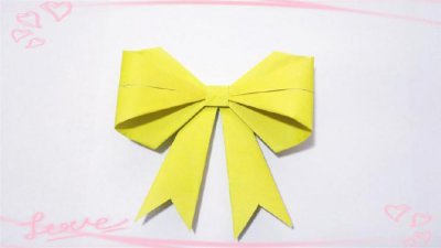 ​女生都喜欢的蝴蝶结折纸，简单又漂亮，赶紧来学学
