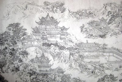 ​中华大好河山，硬笔画山水欣赏