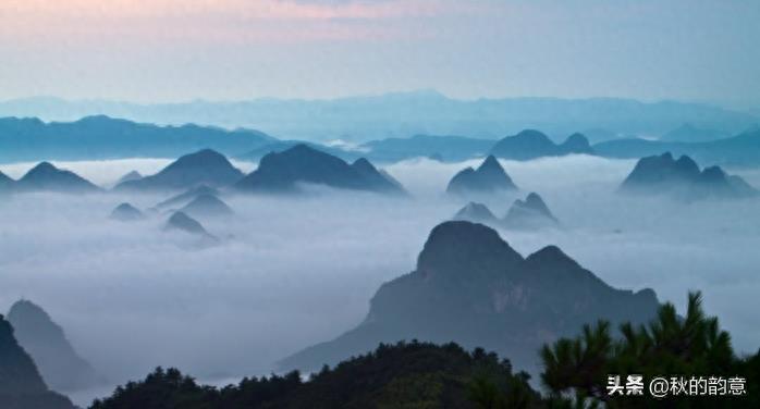 广西桂林尧山是桂林市最高山峰，国家4A级景区，主峰海拔909.3米