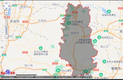 ​安阳林州地图高清版全图，林州市卫星地图分享