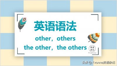 ​others与other的用法（英语语法）