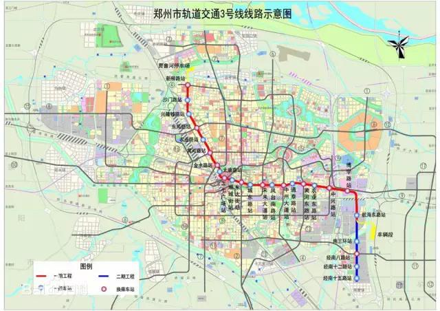 郑州新一轮地铁规划图（21条地铁路线含规划）(5)