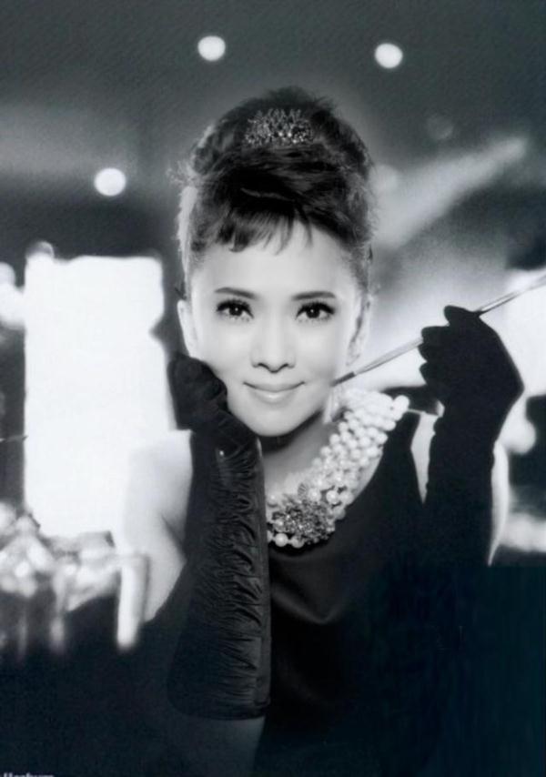 模仿赫本的明星照片 