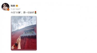 ​陈数晒双手合十照 祈求平安期盼美好