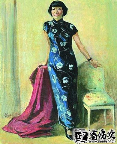 徐悲鸿画的蒋碧薇肖像作品