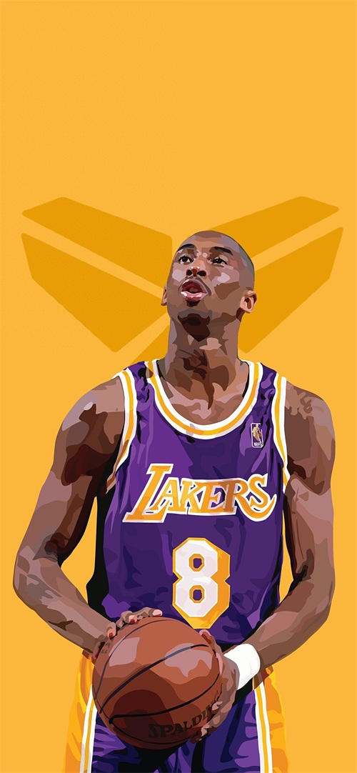 每日无水印壁纸第303:黑曼巴科比篮球巨星高清手机壁纸